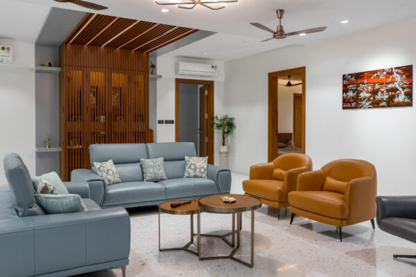 Living room interior photography at Arc Human residence Tiruppur