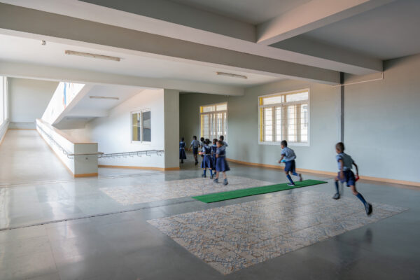 School lobby and entrance area interior — Elgi School, Coimbatore