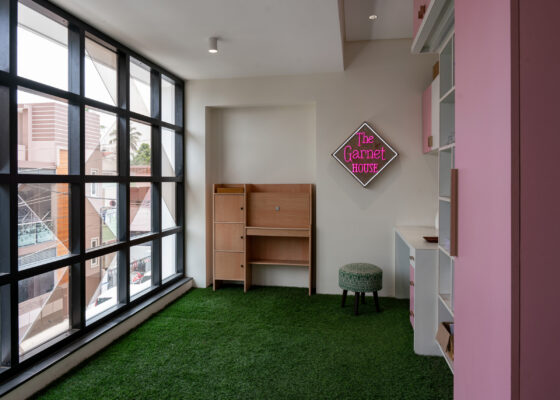 Entrance interior photography at The Garnet House Coimbatore