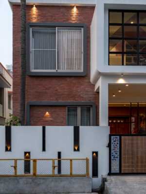 Exterior facade architecture photography of The Garnet House Coimbatore