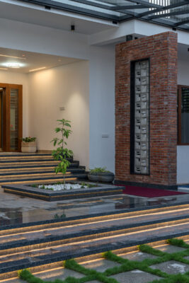 Entrance foyer interior photography at luxury villa Dindigul
